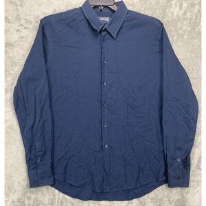 Vilebrequin Men's Shirt Navy Blue XL Long Sleeve‎ Button Up
